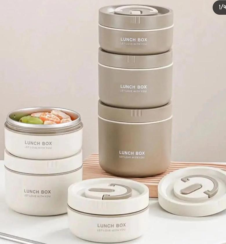 4 In 1 Lunch insulated set with 3 lunch boxes and 1 lunch bag image