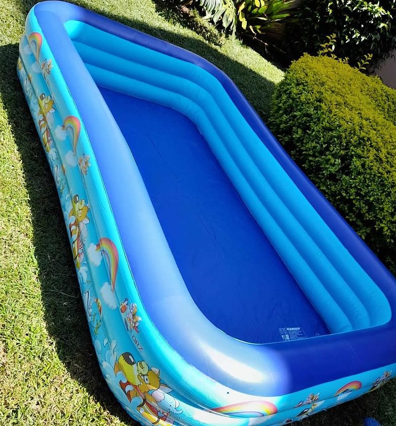 4.2m Rectangular inflatable swimming pool, suitable for family use.  image