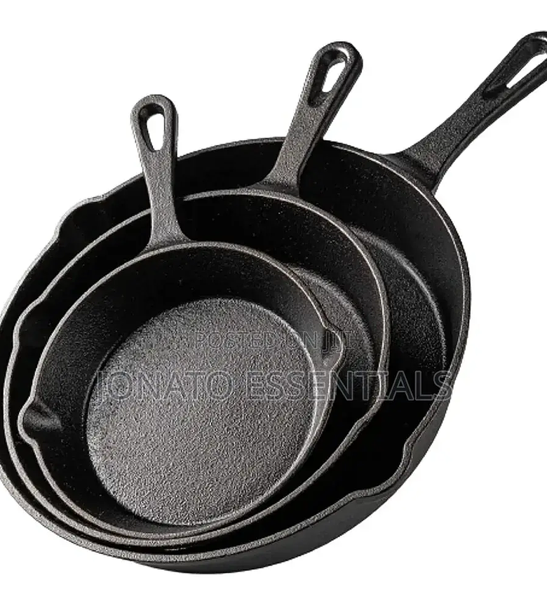 4 Piece Cast Iron Frying Pans Set image