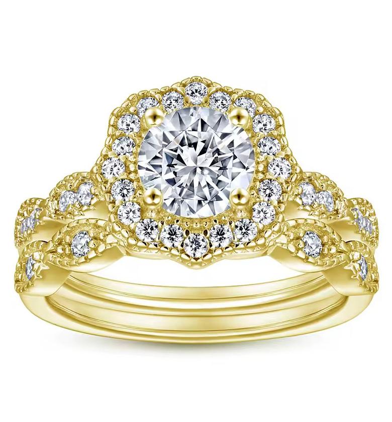 Double pure silver gold plated image