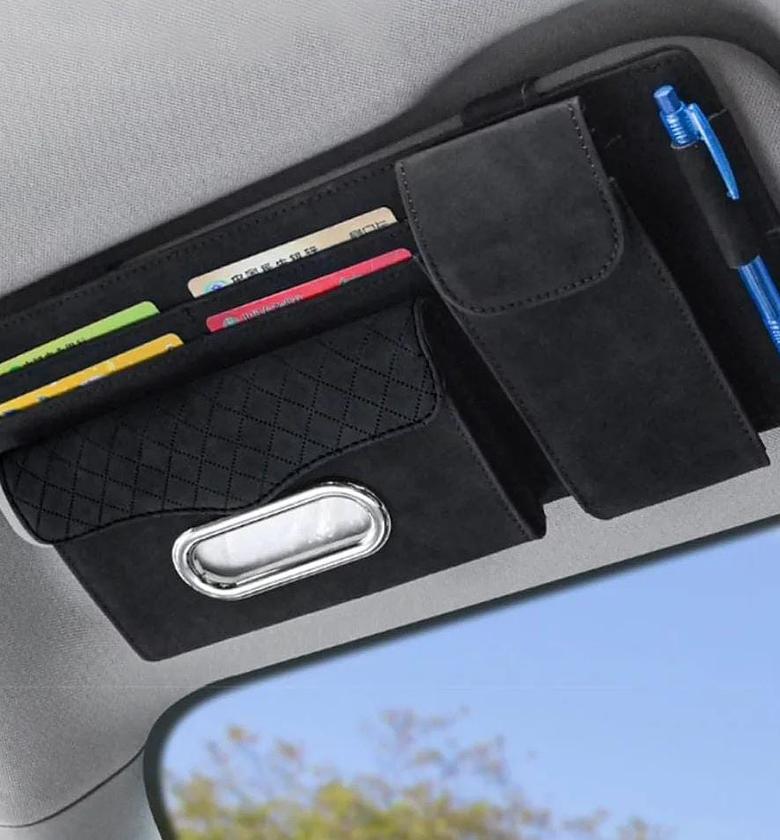 Multifunctional Car back seat storage bag with dinning tray. image