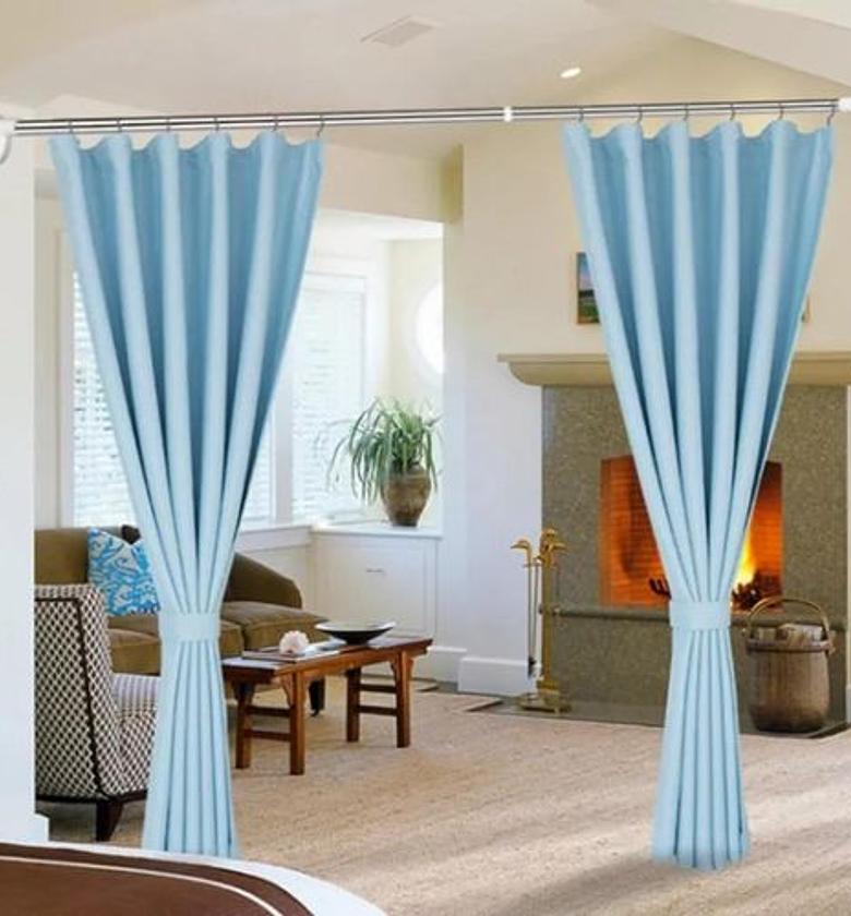 Multipurpose extendable telescopic rod . Can be used:- shower curtain rod, clothing rod/hanger,diy wardobe/hanger image