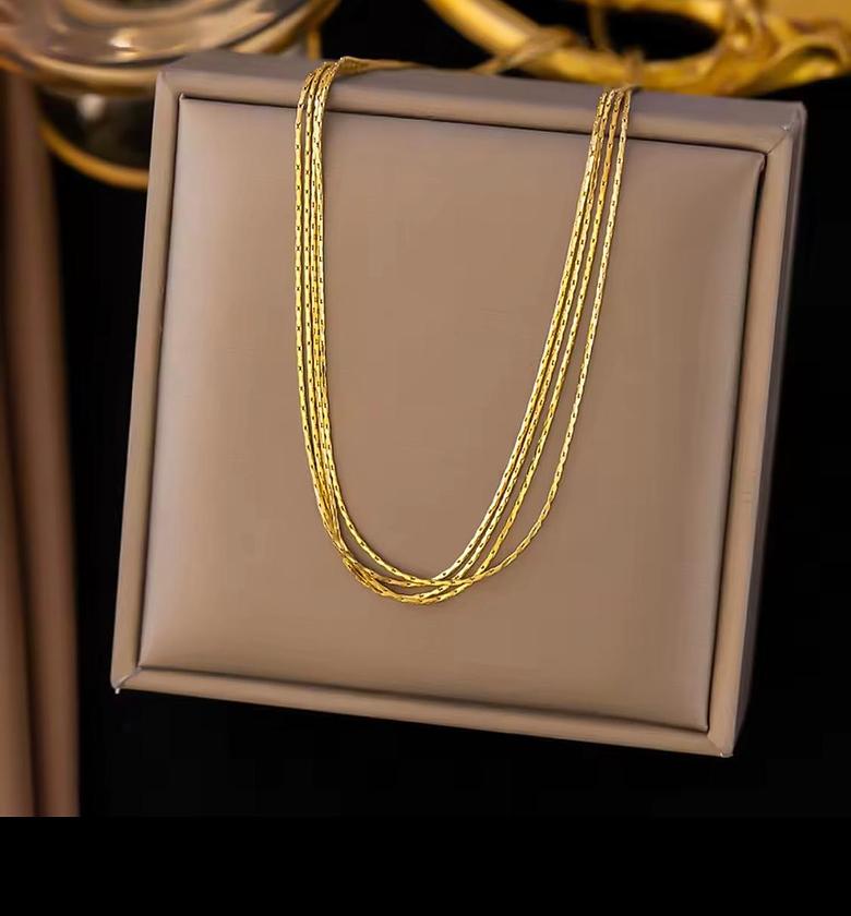 Lira Multi-Strand Gold Layered Necklace image