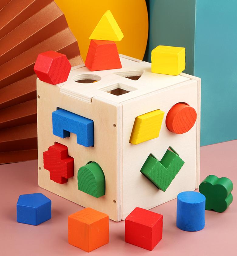 Intelligence Box Wooden Shape Sorter Cube image