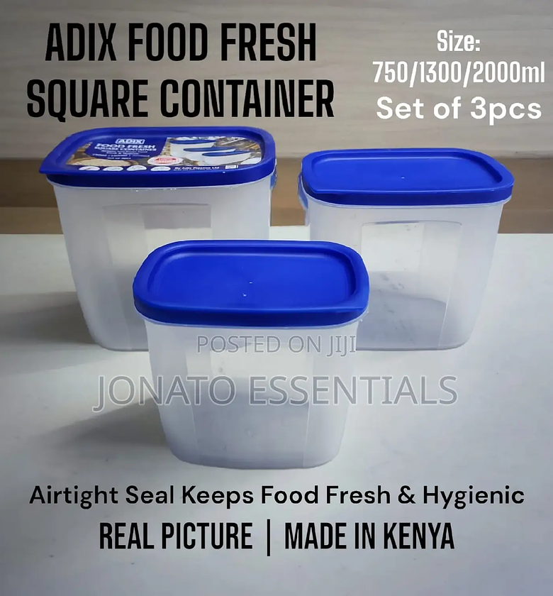 3pc Square Storage Containers Set image