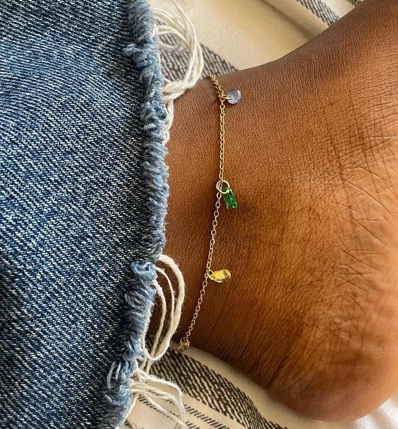 Jubilee Drop Crystal Anklet image