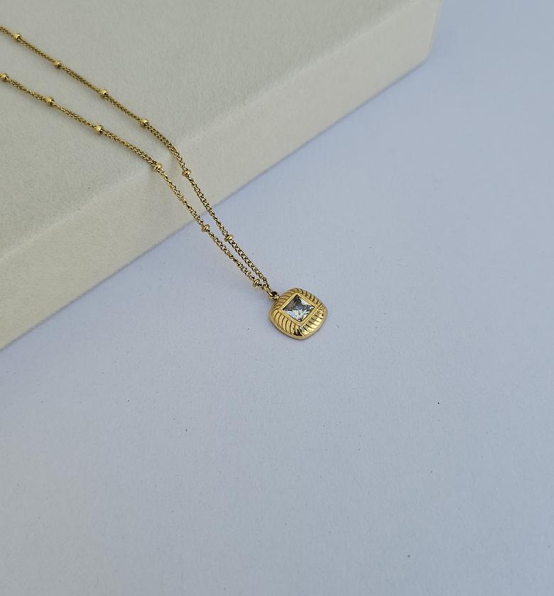 Square crystal necklace  image