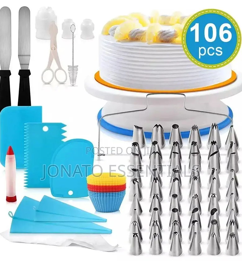 106 Piece Cake Decorating Supplies Kit, Cake Decoration Set image