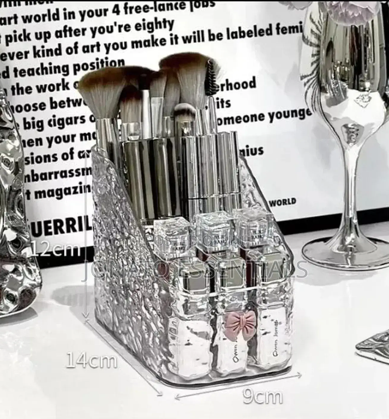 Water Ripple Makeup Organizer, Acrylic Cosmetic Storage Box image