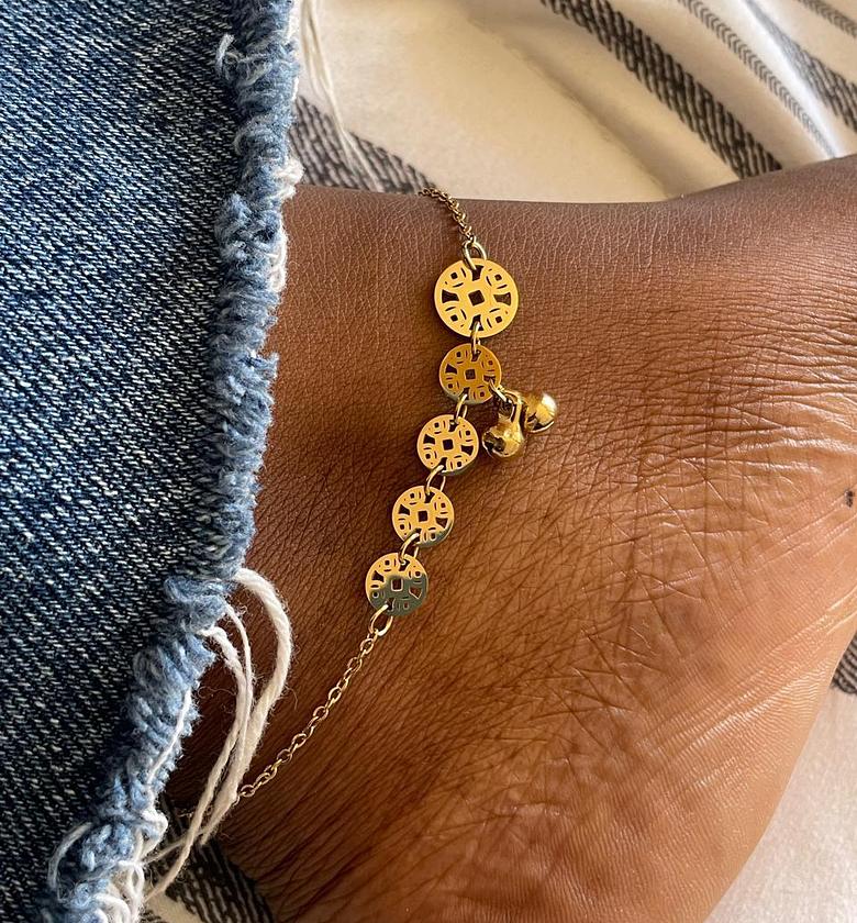 Prosperity Coin Dangling Anklet image