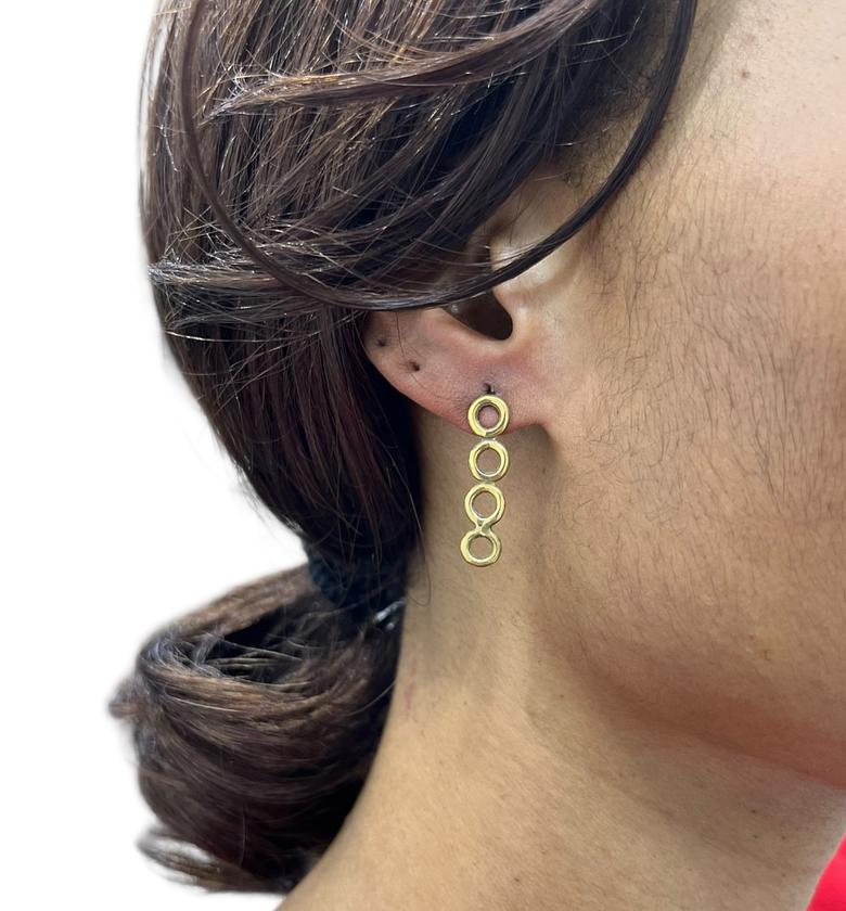 Adia spirals Brass Earrings image