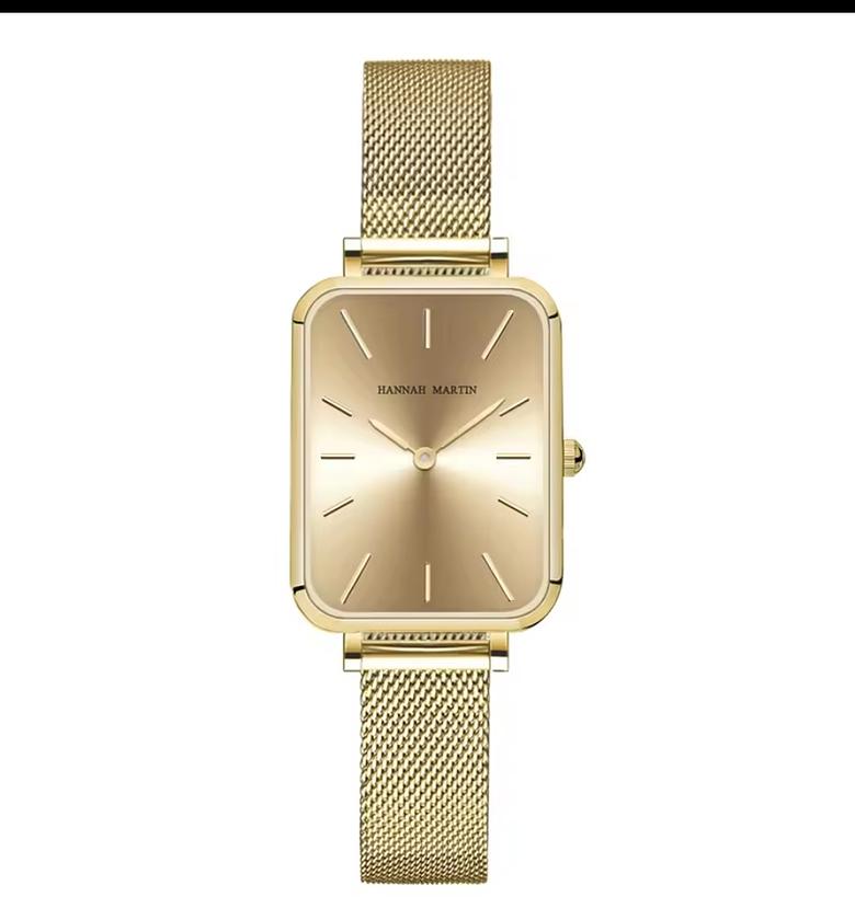 Rectangle Slim Nordic Stainleess Steel Hannah Martin Watch for ladies/women  image