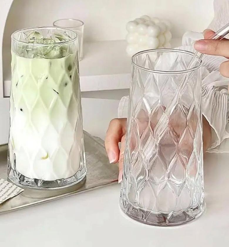 Unique Diamond Aesthetic Highball Glass Capacity 400 ml image