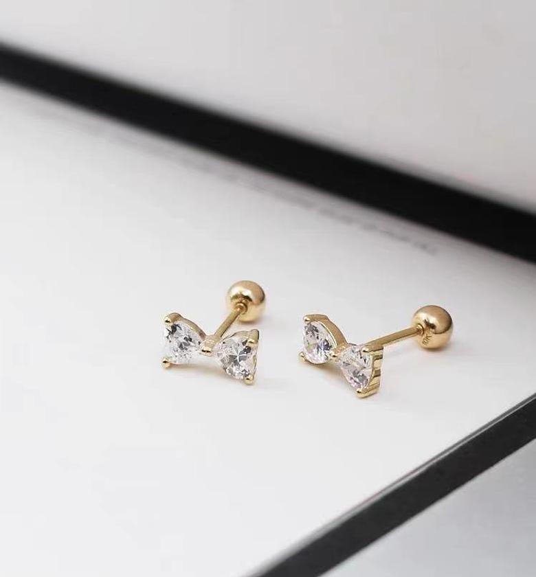 Simple Gold Stud Earrings image