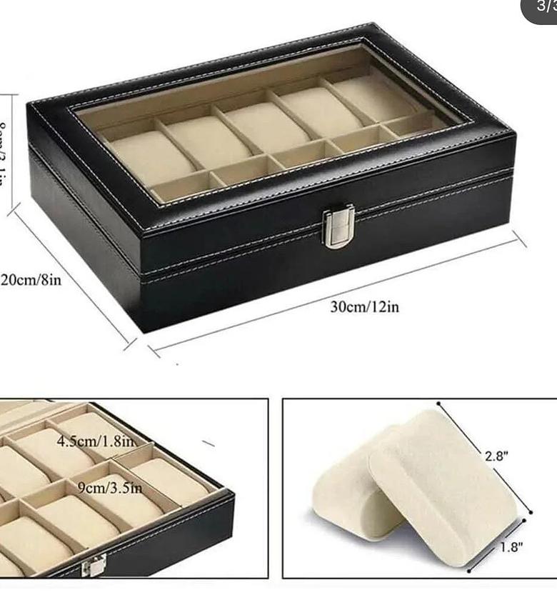 12 slots watch Organizer/storage box image