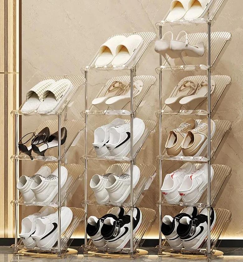 Multi-Layer Transparent Shoe Shelf Organizer image