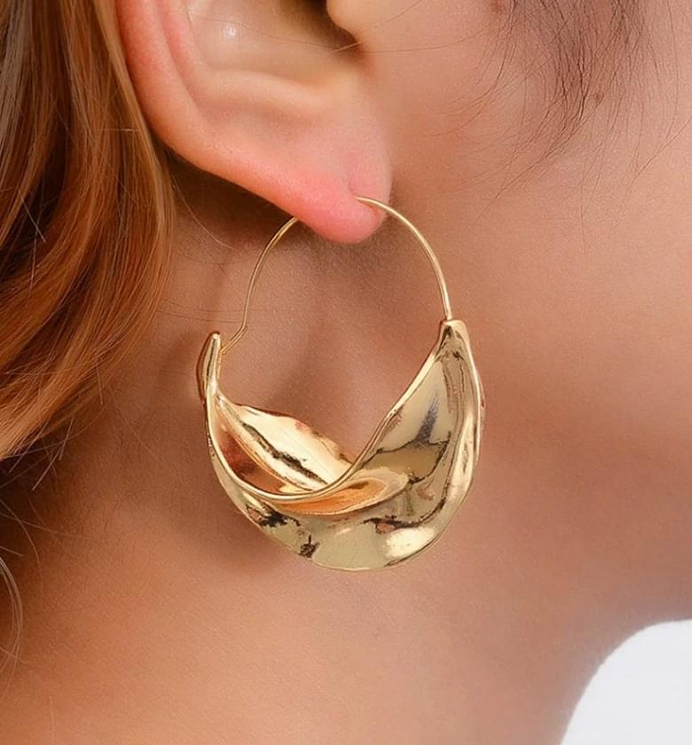 Large basket loop earrings image