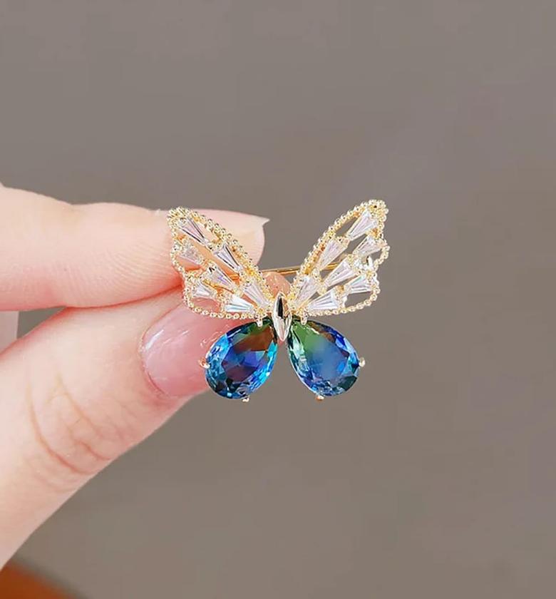 Blue butterfly Brooch image