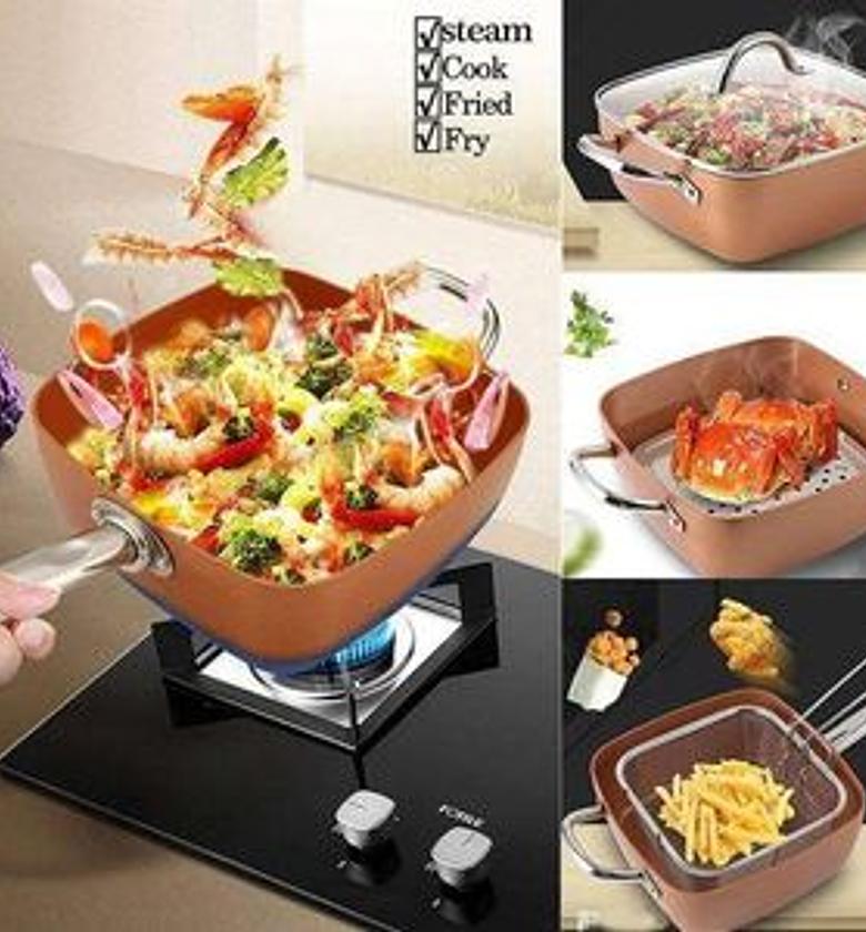 Cookware Set.Copper Chef Deep Square Pan image