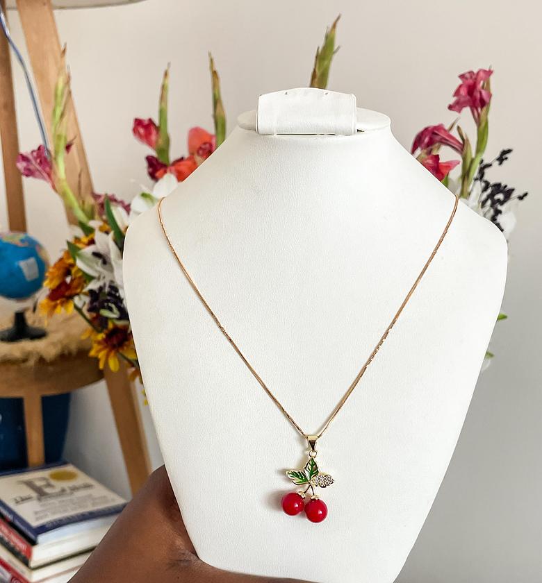 Golden Cherry Delight Necklace image