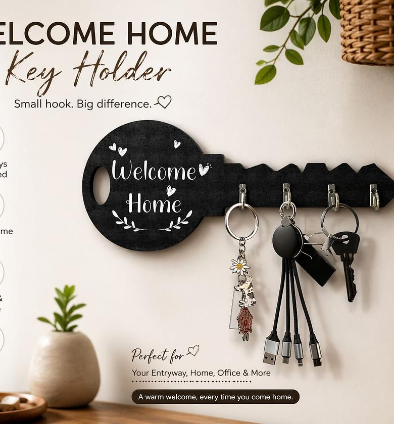 Welcome home key holder  image