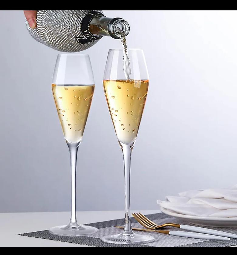 Elegant Tulip Champagne Glasses – Set of 6 image