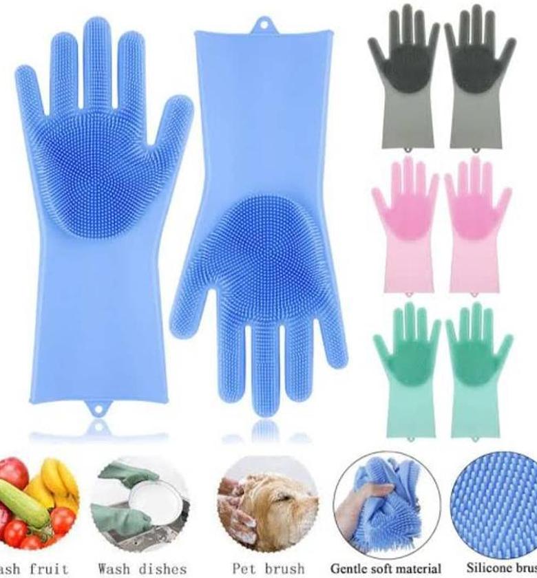 Silicone Washing Gloves image