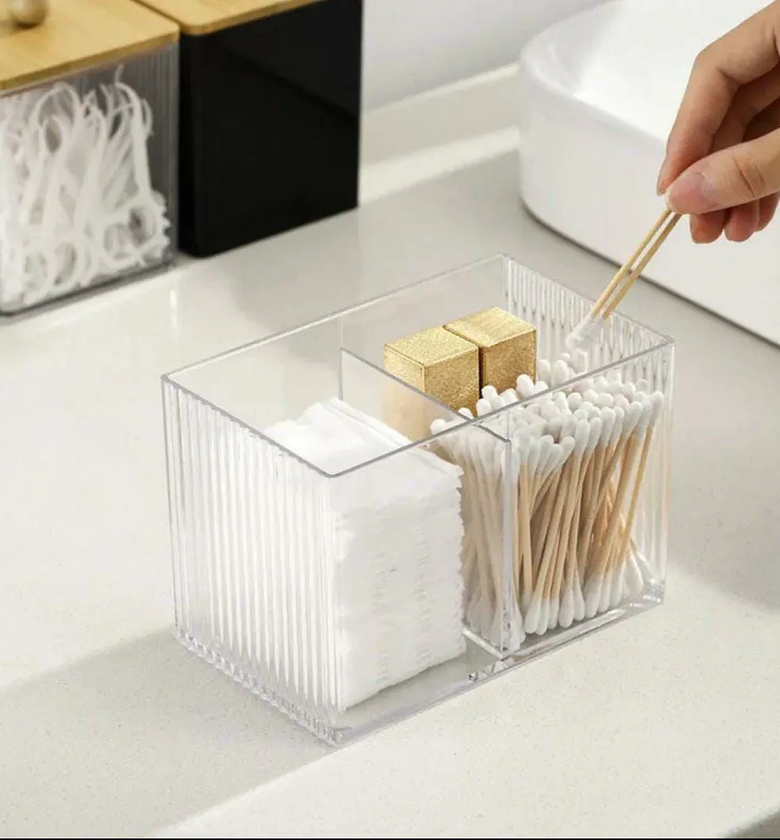 Acrylic Divided Organizer with Bamboo Cover image