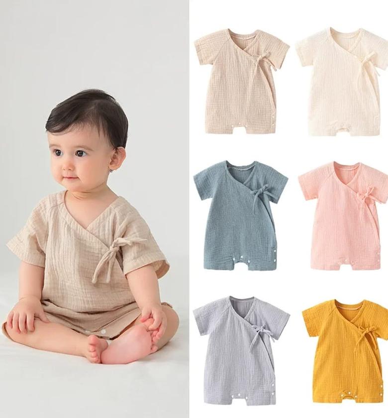 Gentle Wrap Muslin Newborn Romper image