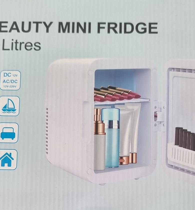 4L portable beauty car fridge with mirror and dual power option image