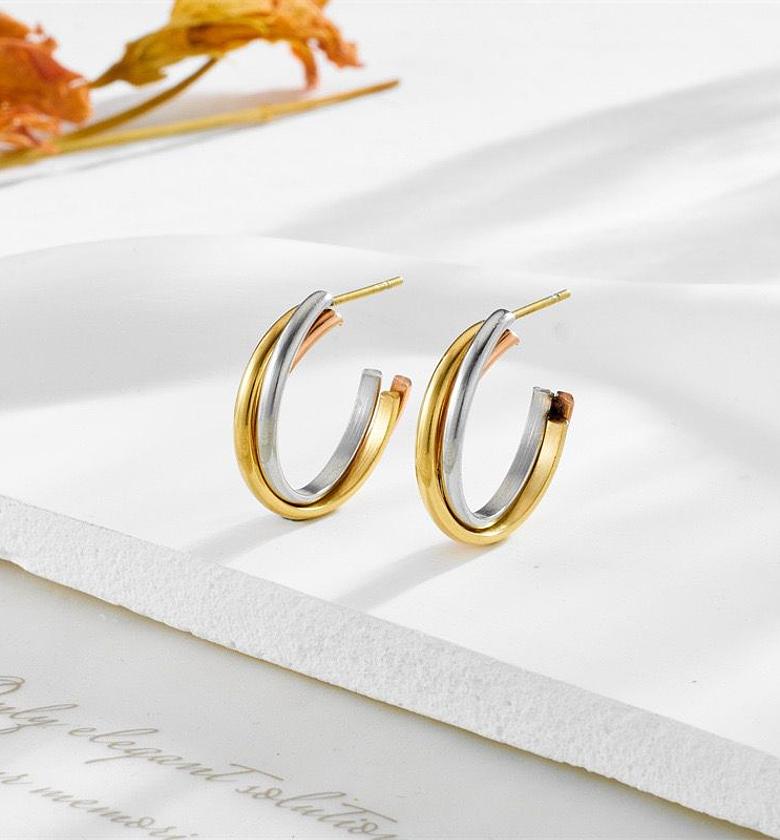 Cosmic Intertwine Hoop Earrings image