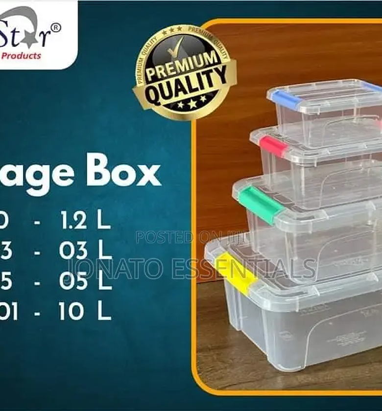 Kenstar Plastic Storage Box Clear With Lid image