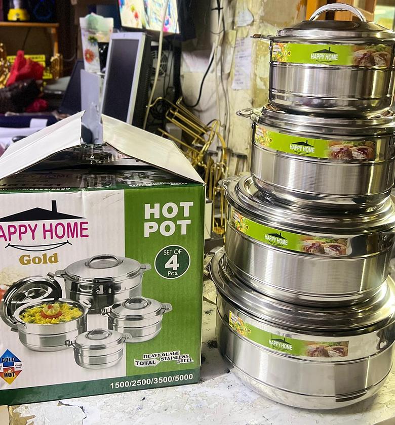  Happy Home Gold Hot Pot Set of 4 Pcs.  image