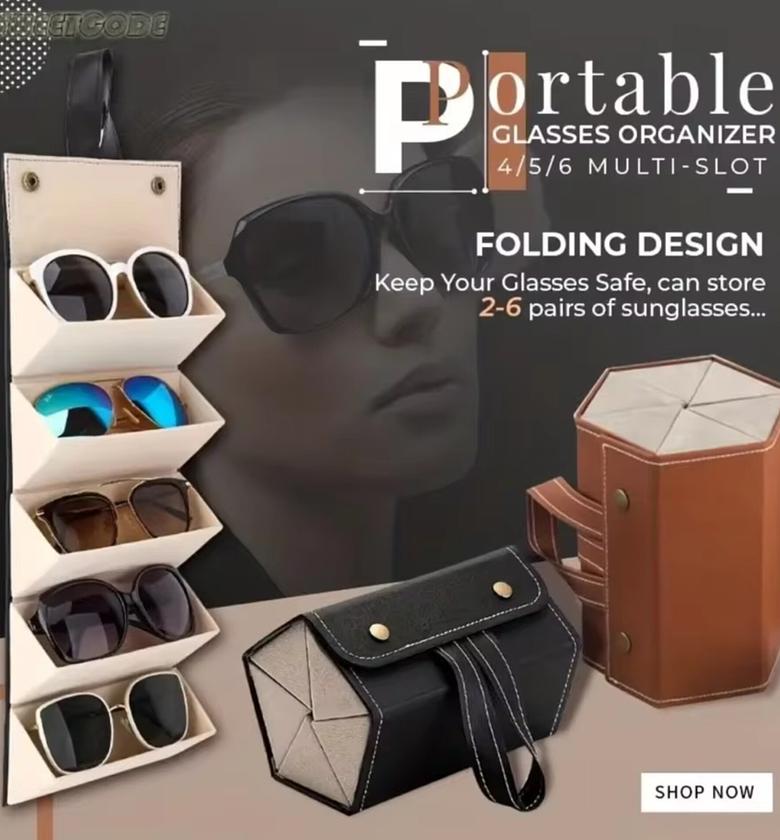 Foldable Leather Sunglasses Organizer image