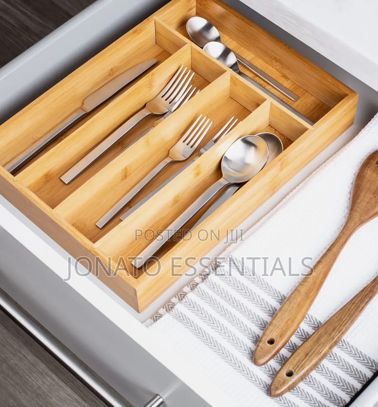 Bamboo Cutlery Drawer Organizer image