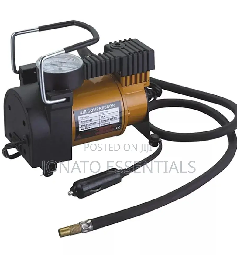 Emergency Car Tyre Air Inflator Pump, Air Compressor. image