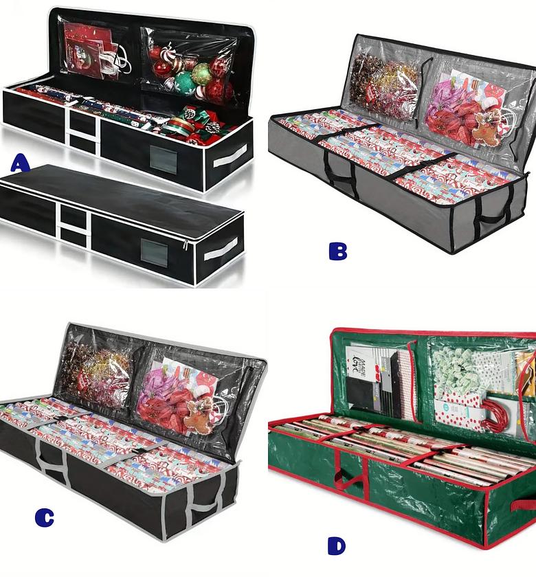 Flat Utility Gift Wrap & Accessory Organizer Storage Box image