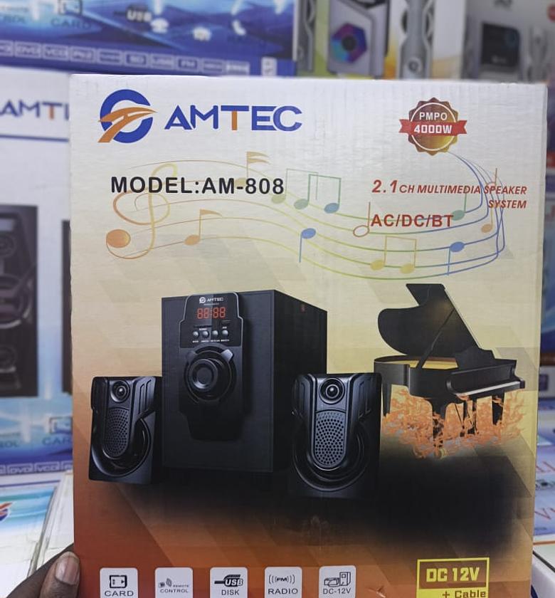 Amtec AM-808 2.1CH 4000W Active Subwoofer Speaker System.  image
