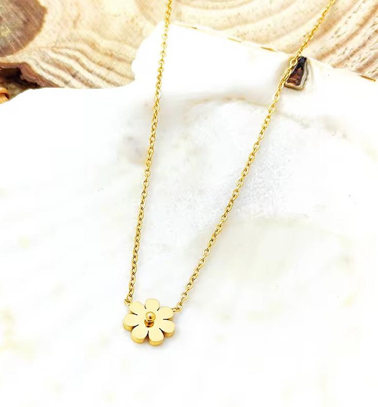 Dainty flower necklace  image