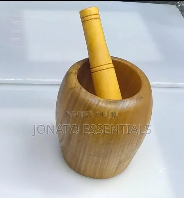 Wooden Mortar and Pestle image