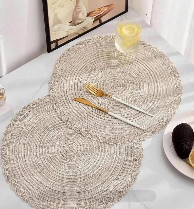 6 pcs Nordic woven table mats image