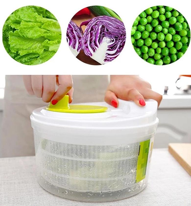3ltr Manual Salad Spinner, Dryer ,Drainer image