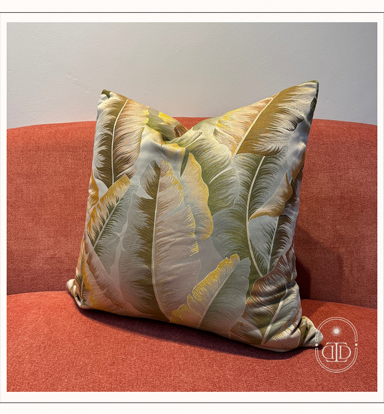 Multi-tone Tropical jacquard cushion cover (60 * 60) image