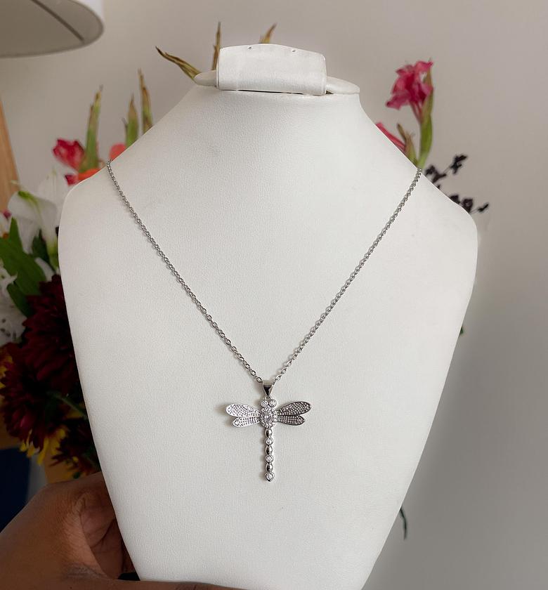 Sterling Dragonfly Serenity Necklace image