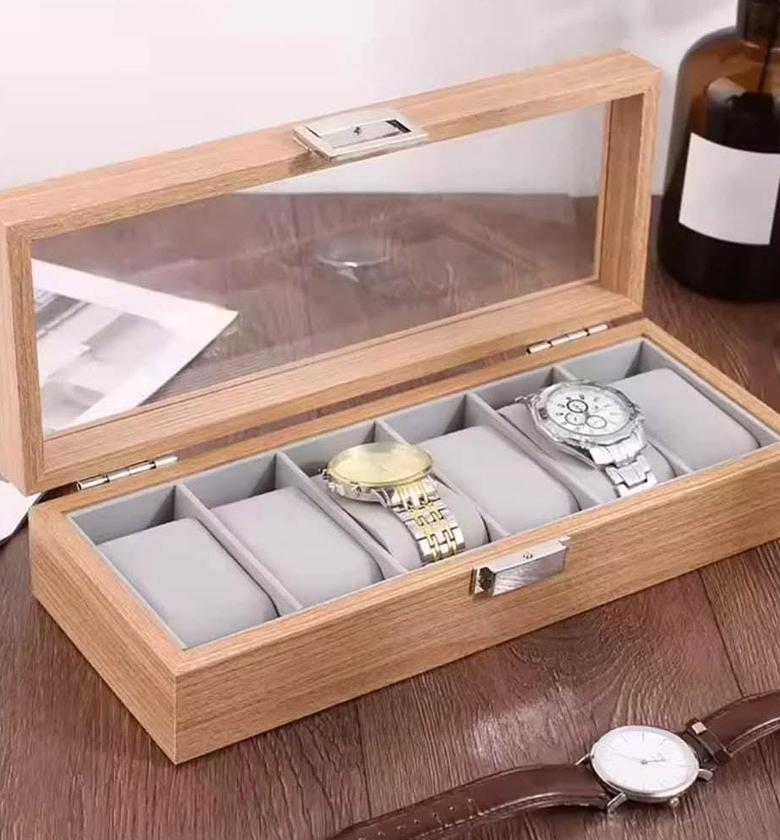 6pc Wooden Watch Organizer image