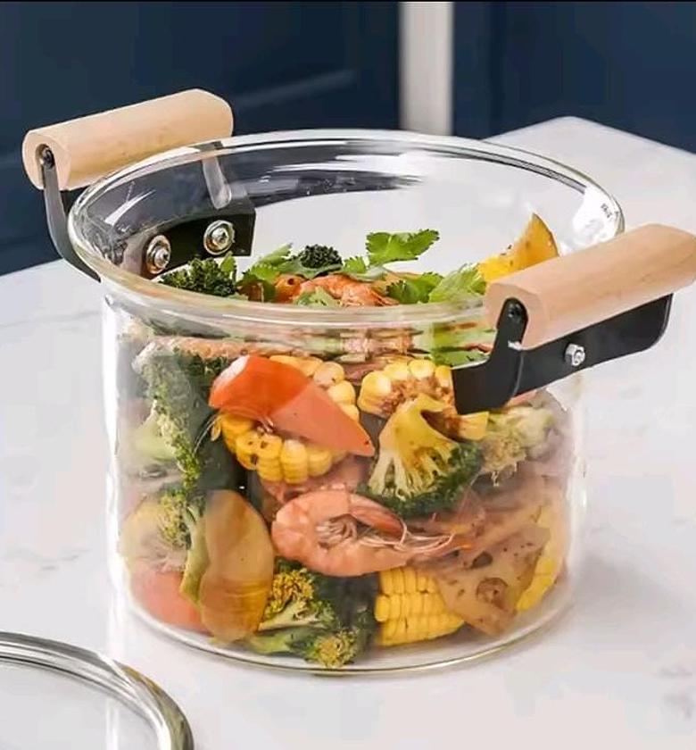 Borosilicate glass  cooking pot image