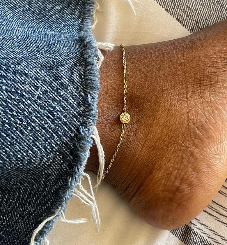 Solitaire Brilliance Anklet image