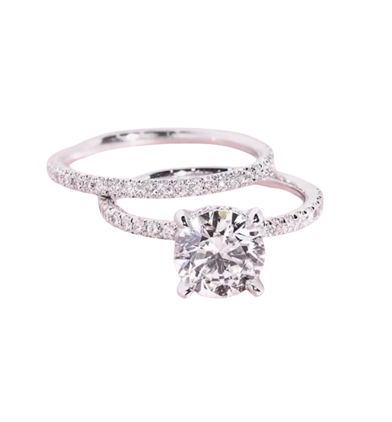 The Micro Pave Solitaire Set image