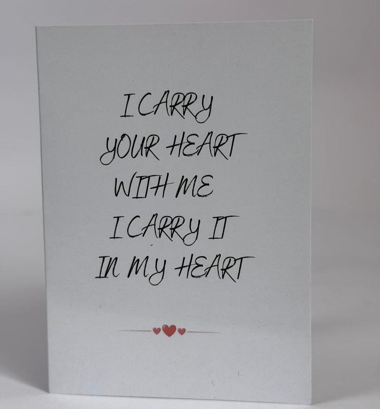 I Carry Your Heart With Me Card image