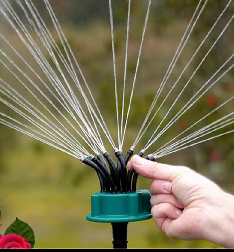 360 Degrees automatic Garden sprinkler for watering grass lawn rotary nozzle rotating sprinkler.   image